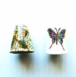 '.Butterfly Thimbles, Qty 2.'