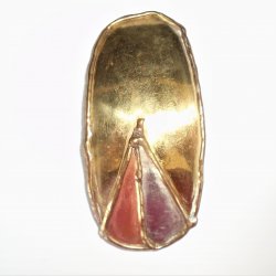 Scarf Ring, Unique, Handmade, Copper Brass, OOAK