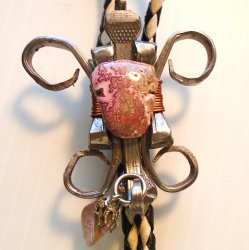 '.1950s Agate Bolo Tie OOAK.'