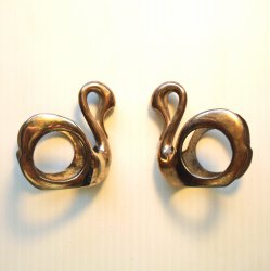 Swan Napkin Holder Rings, Set of 2, Silver in Color