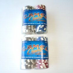 Joe Camel Las Vegas Poker Chips, 2 sets with 50 each