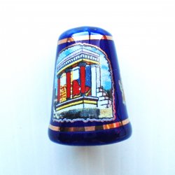 Crete Greece Collectible Porcelain Thimble