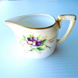 Nippon Small Creamer, Floral Design, pre 1921