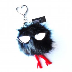 Victoria’s Secret Fuzzy Ball Keychain, NWT