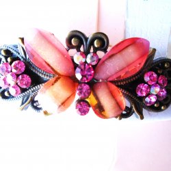 '.Butterfly Hair Clip Barrette.'