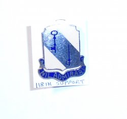 118th US Army Support Supply DUI Insignia Pin