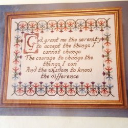 Serenity Prayer Cross Stitch Kit, Unopened and Unused