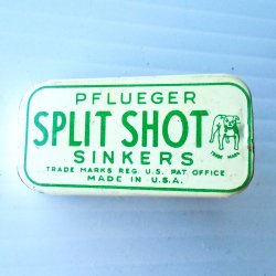 Split Shot Sinkers Tiny Tin Stash Box, 1.75x.75x.25 inch
