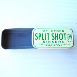 '.Split Shot Sinkers Tin box.'