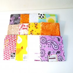 Sewing Material Fat Quarters, Lot E, 12 pks, 18x21 inch