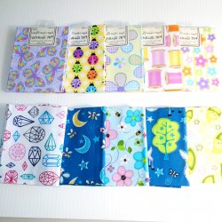 Sewing Material Fat Quarters, Lot C, 10 pks, 18x21 inch
