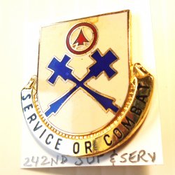 242nd Army Support & Service DUI Insignia Pin