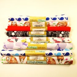 Crafters Square Variety Fabric, 8 Rolls, 18x21. New, Lot 7
