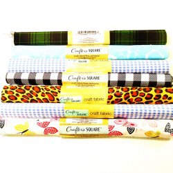 Crafters Square Variety Fabric, 7 Rolls, 18x21. New, Lot 4