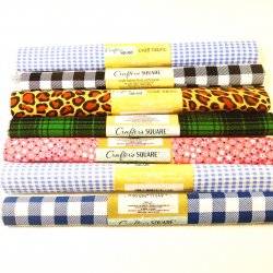 Crafters Square Variety Fabric, 7 Rolls, 18x21. New, Lot 2