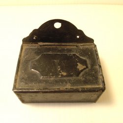 Wall Mount Match Stick Holder, Metal, Early to Mid 1900s