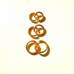 Loop Earrings, 3 Pair, Various Sizes, Stainless Steel, New