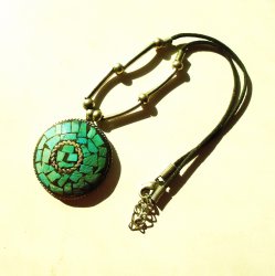 Southwestern Style Necklace w/ Turquoise Chip Pendant