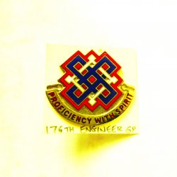 176th Army Engineer DUI Insignia Pin Proficiency With Spirit 