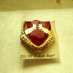 321st Army Field Artillery DUI Insignia Pin