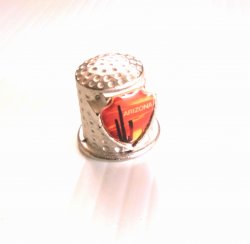 Arizona Collectable Metal Thimble w/ Saguaro Cactus