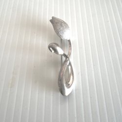 Rose Bud Brooch Pin, Sterling 925 CNA