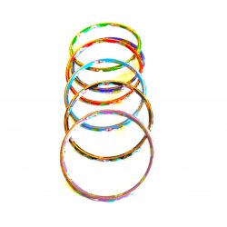 Cloisonne Bangle Bracelets, Set of 6, Multi Colors