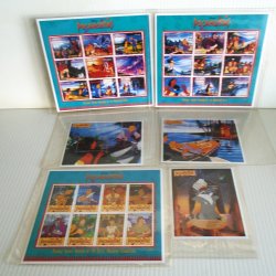 Guyana Disney Pocahontas Stamps, 6 Different Sets