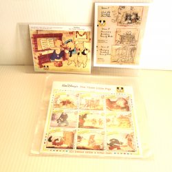 St.Vincent Disney Three Little Pigs, 3 Stamp Sets