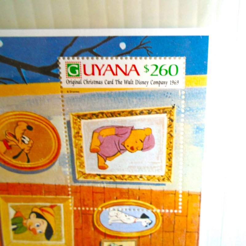 Country of Guyana Disney Winnie the Pooh Stamp Sheet