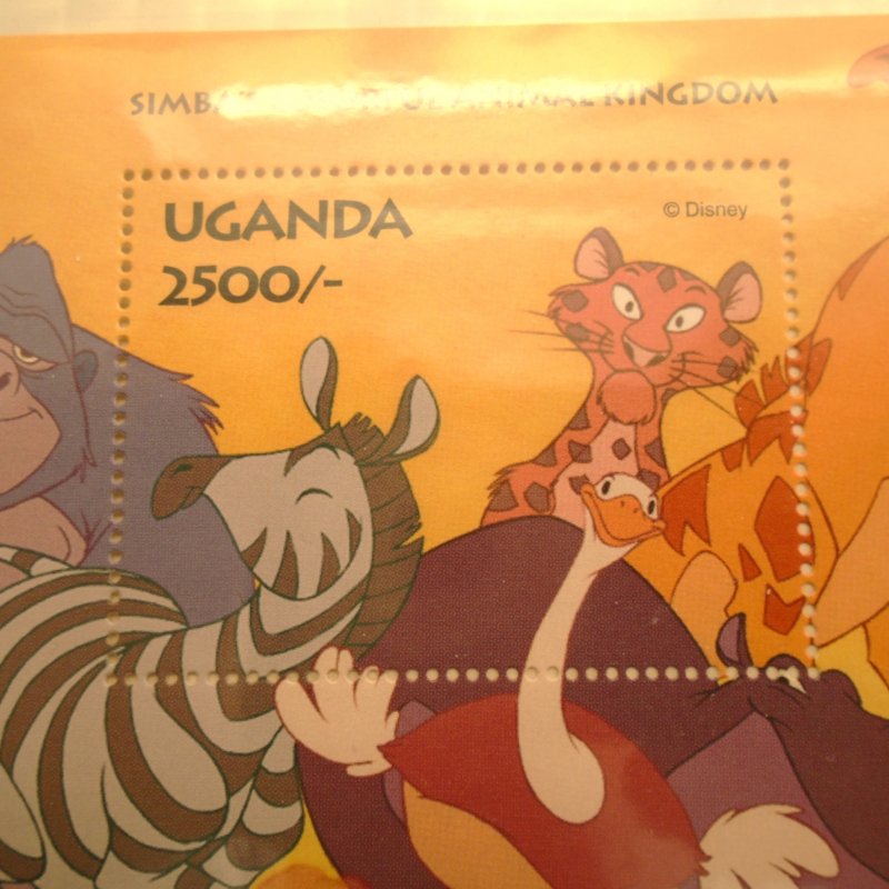 Country of Uganda Disney Lion King 3 stamp sheets. 1994