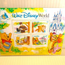 Canada Disney Winnie the Pooh 4 Block Stamp Sheet