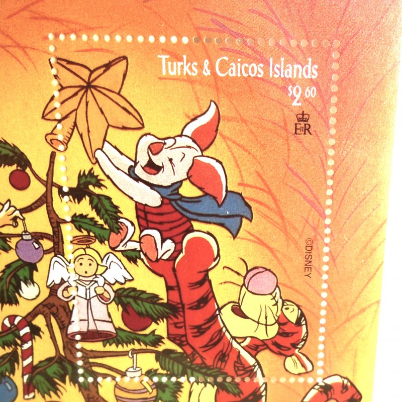 Turks & Caicos Disney Winnie the Pooh 2 postal stamp sheets. 1996