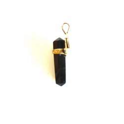 Black Onyx 925 Silver Hexagonal Pendant