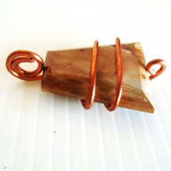 '.Jasper Copper Wrap Pendant.'