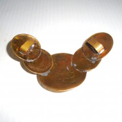 '.Copper Scarf Ring Mid Century.'