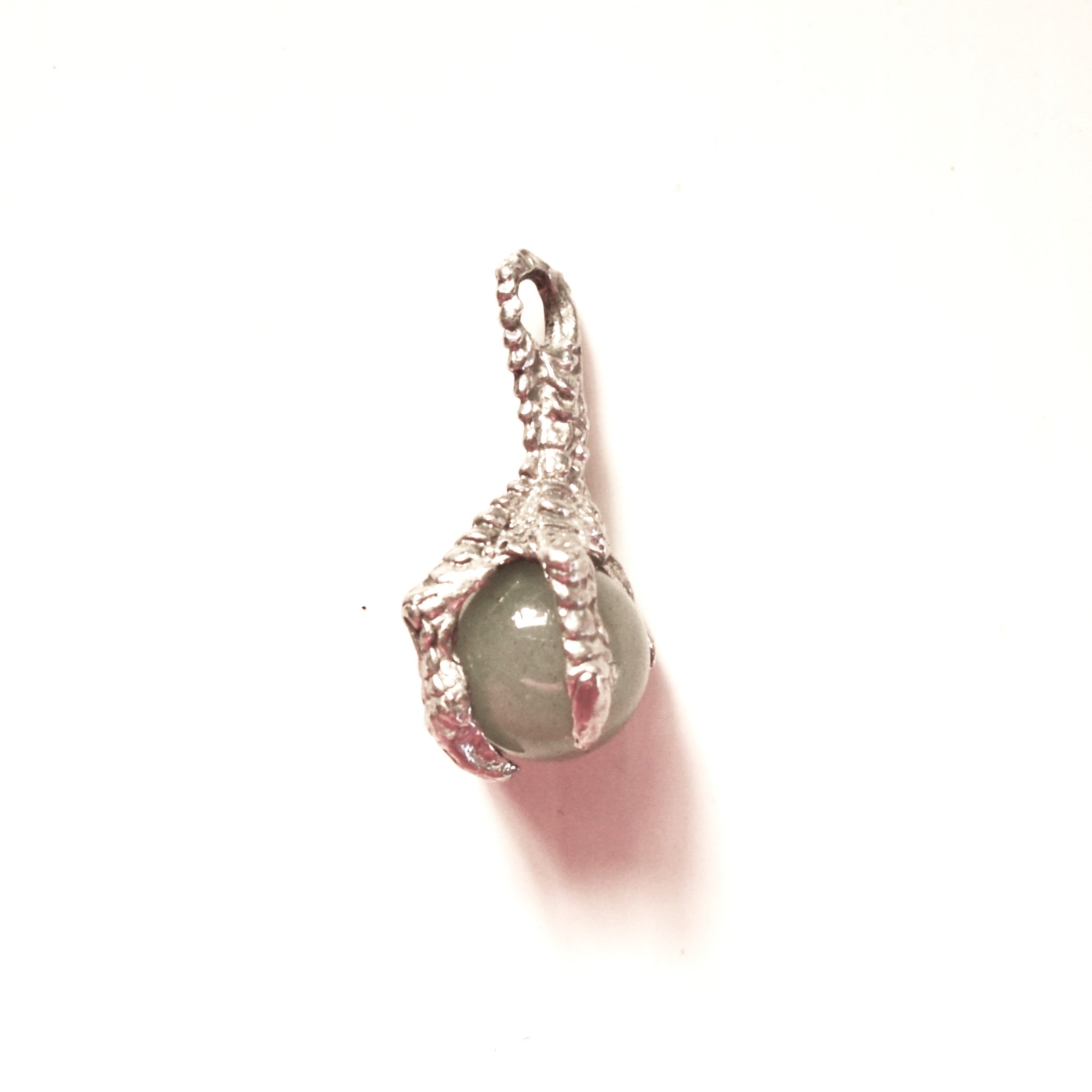 Claw Talon Pendant Featuring Jade Jadeite Orb. Tested and confirmed to be Jade Jadeite