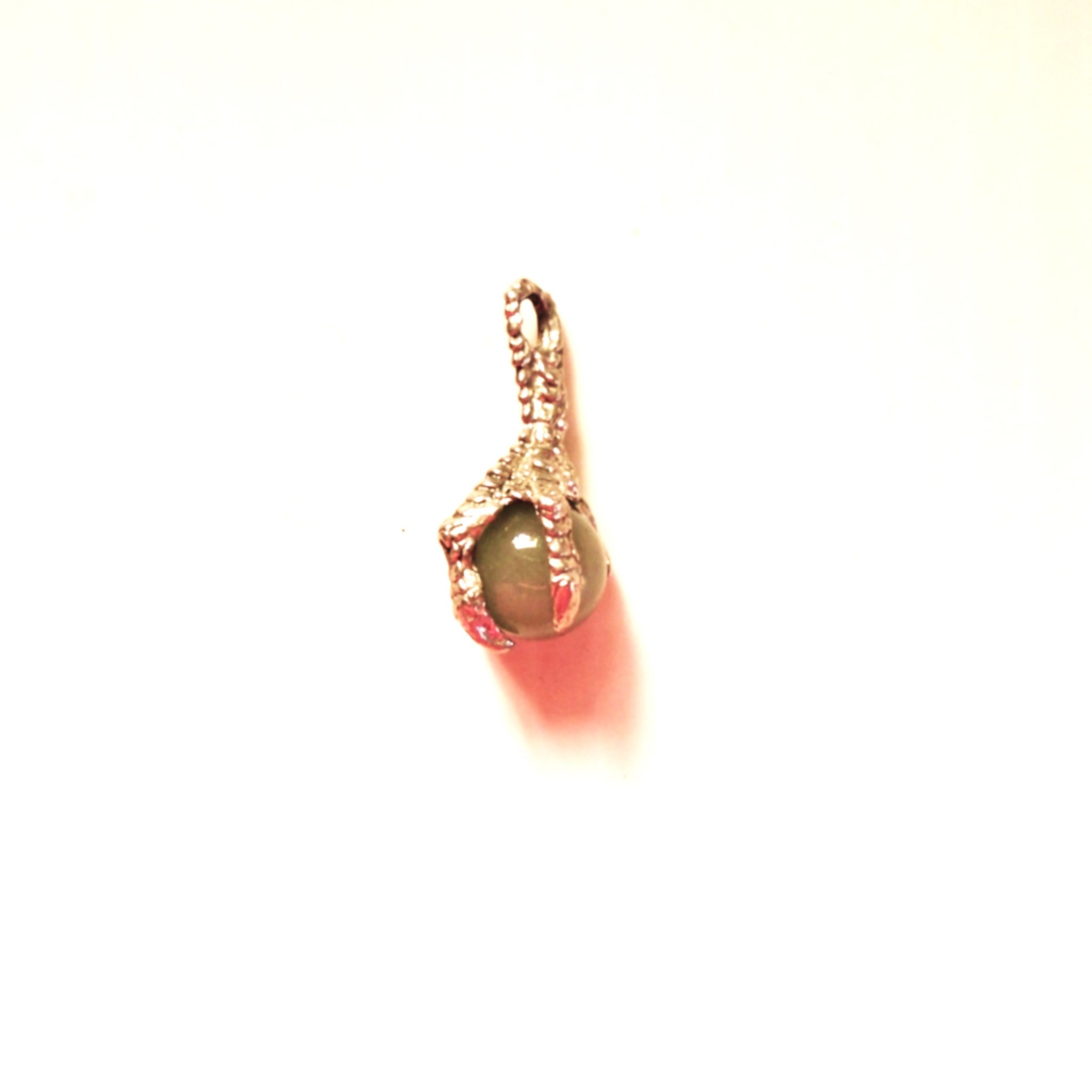 Claw Talon Pendant Featuring Jade Jadeite Orb. Tested and confirmed to be Jade Jadeite