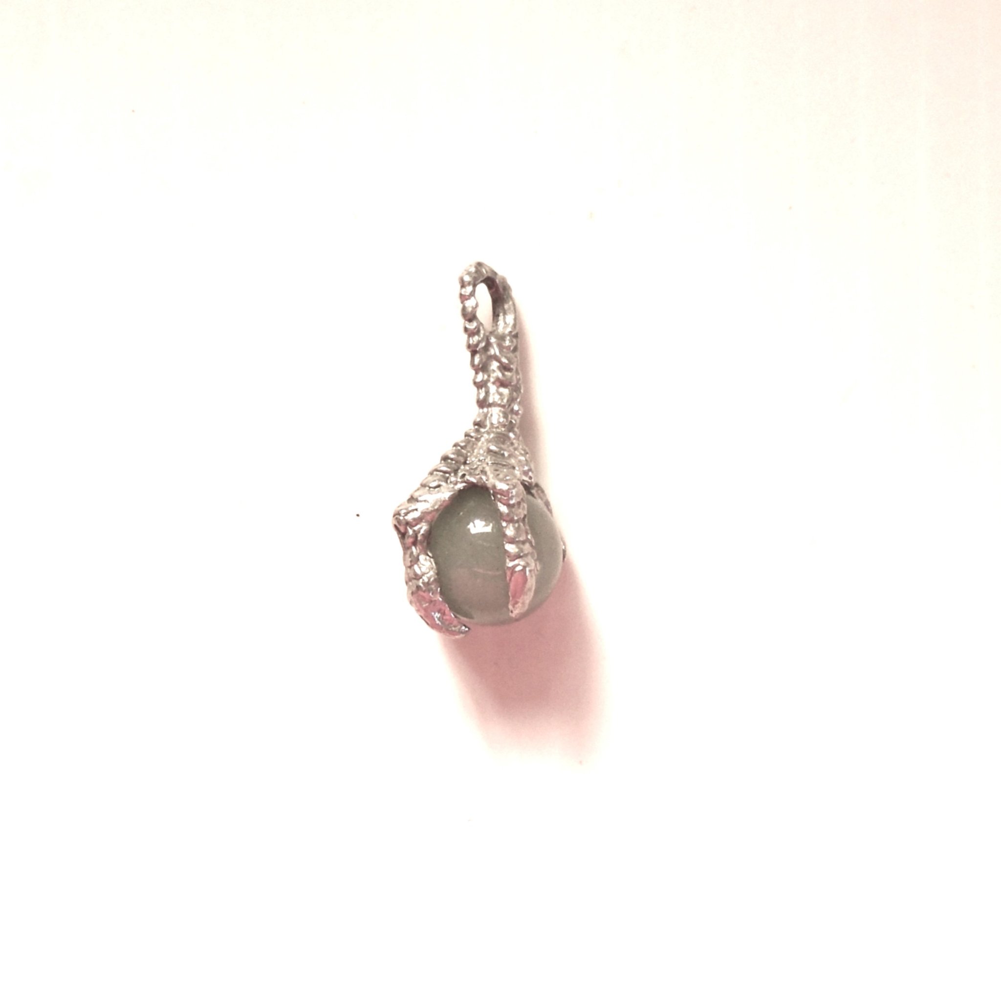 Claw Talon Pendant Featuring Jade Jadeite Orb. Tested and confirmed to be Jade Jadeite
