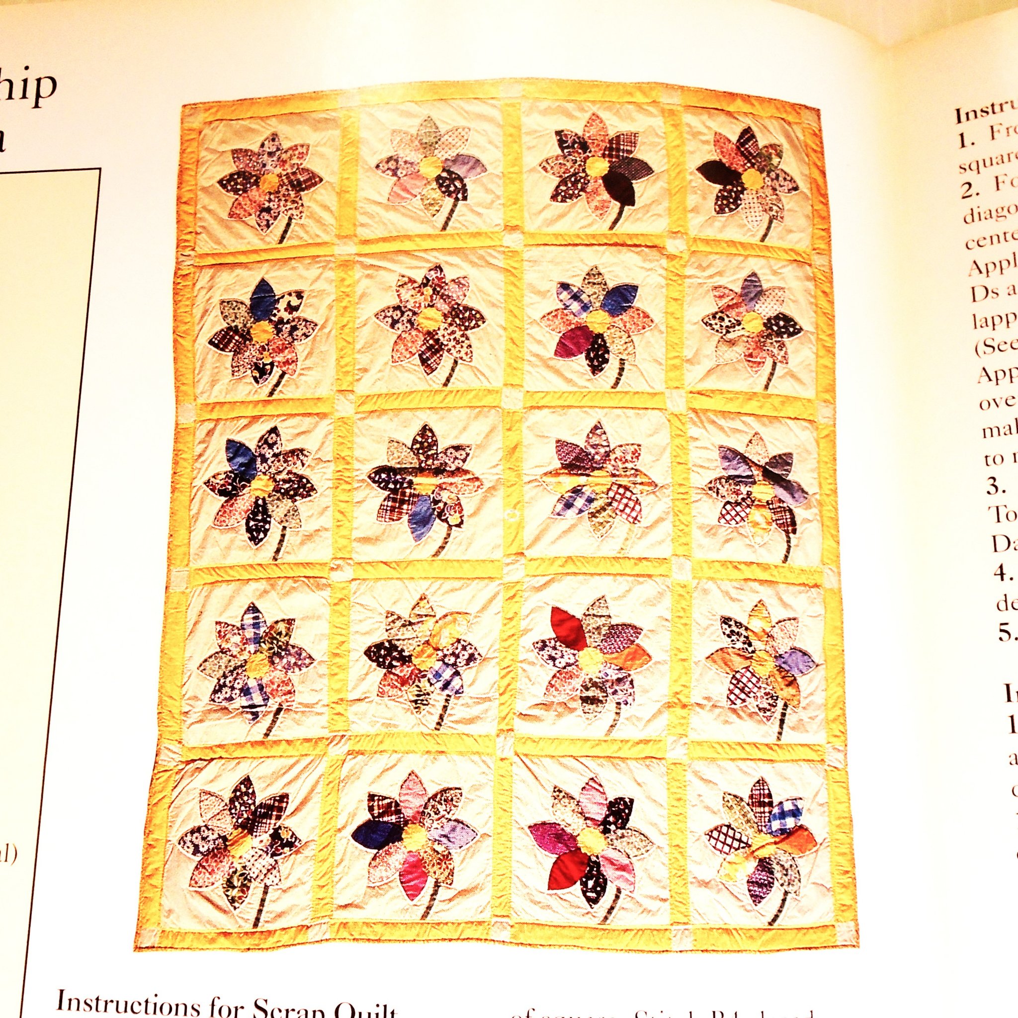 Friendship Dahlia quilt pattern. Actual size templates included. From Best Loved Quilt Patterns Series.