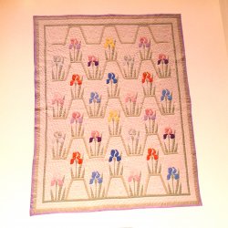 Iris Applique Quilt Pattern with Templates