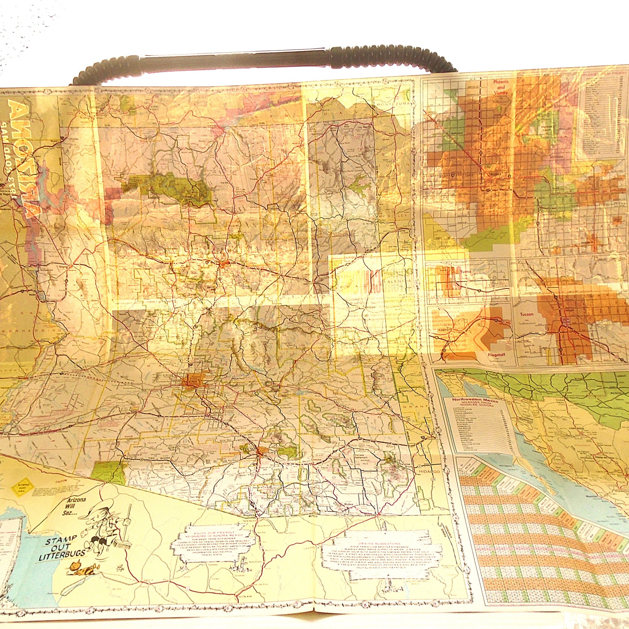 Arizona Road Map dated 1973. New Old Stock (NOS) in excellent unused condition.