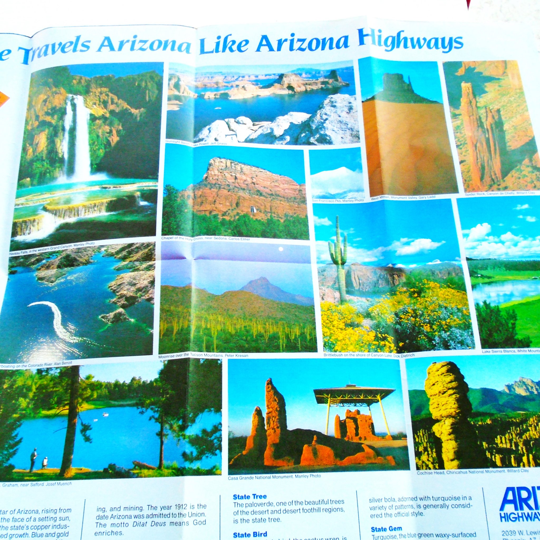 Arizona Road Map dated 1982. New Old Stock (NOS) in wonderful unused condition.