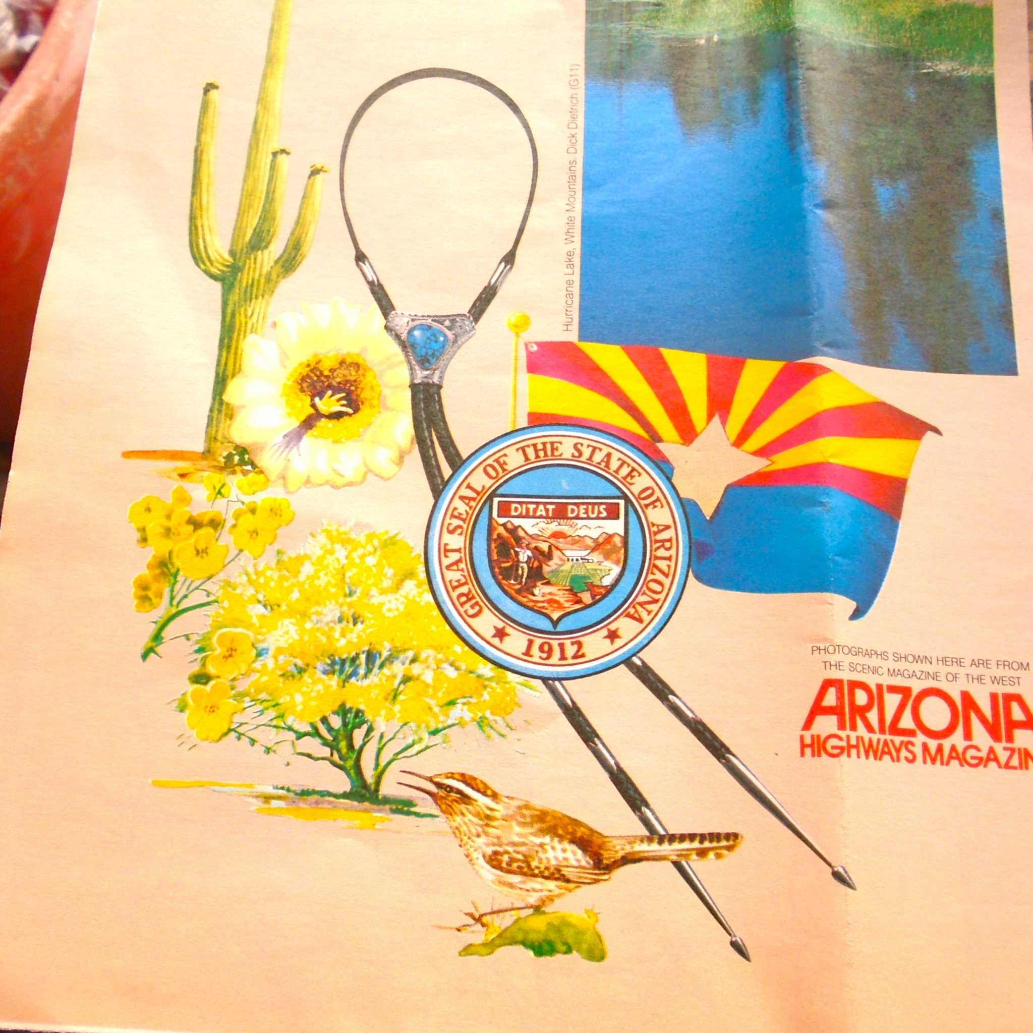 Arizona Road Map dated 1984. New Old Stock (NOS) in wonderful unused condition.