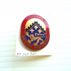 44th Support Battalion U.S. Army DUI Insignia Pin