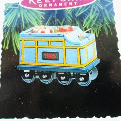 Hallmark Ornaments, Coal Car, Qty of 2. 1995. New, never used