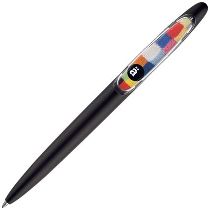 The inlay option involves the insertion of an individually designed element under DS5 clip cover. The inlay is customized in full color printing for .75 cents each.