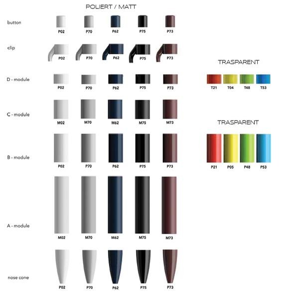 Prices include one imprint color in one location, basic polishes modules parts (A, B, C, D). Additional charges for metal, wood, soft touch, pattern modules options. Request Free Quote.