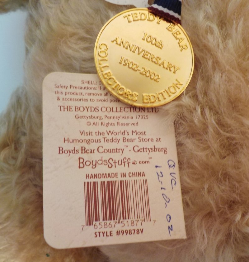 100th Anniversary Teddy Bear, Limited Edition