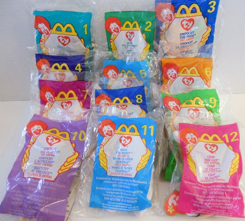 McDonald's Teenie Beanie babies 1999 complete set of 12